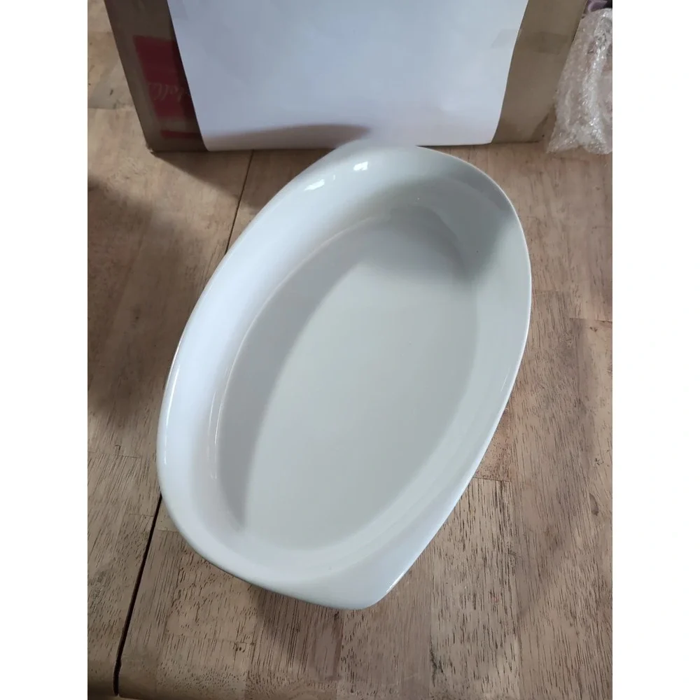 15 Inch Pozzani Cookware‎ Serving Dish White Ceramic